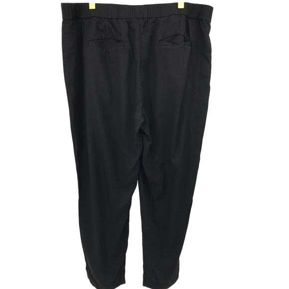 Eileen Fisher Black Elastic Waist Casual Pants Womens L - Picture 6 of 8
